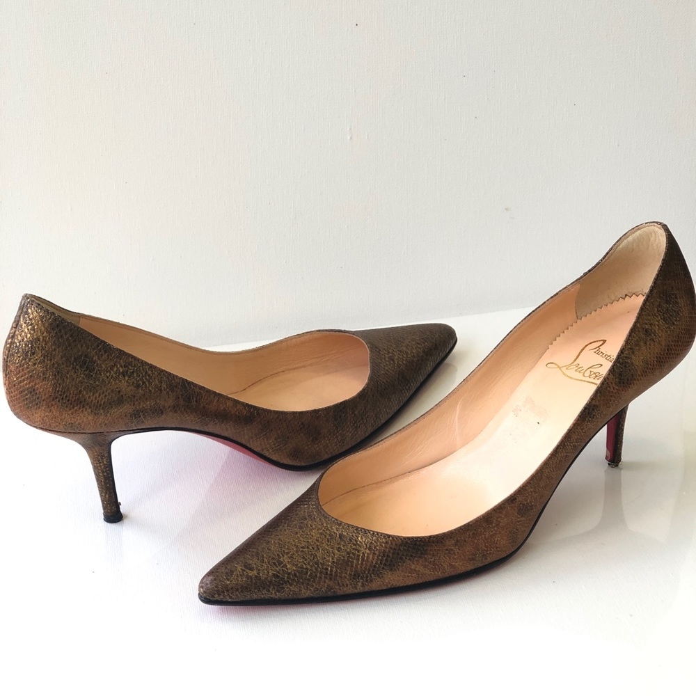 🎈SOLD🎈Christian Louboutin Metallic Heels - Picture 1 of 7